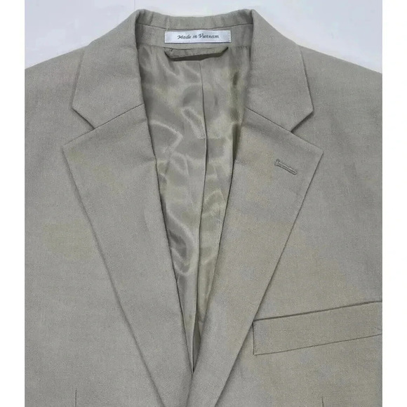 Lauren Ralph Lauren Sport Coat Mens 40S Jacket Tan Linen Two Button Blazer - Picture 3 of 11